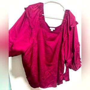 Burgundy Liz Claiborne blouse